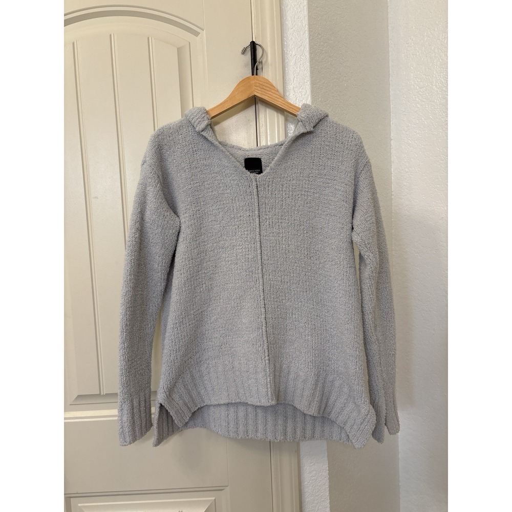 Simply Vera Vera Wang Cozy Hooded Knit Sweater Women's Small Gray Soft Lounge